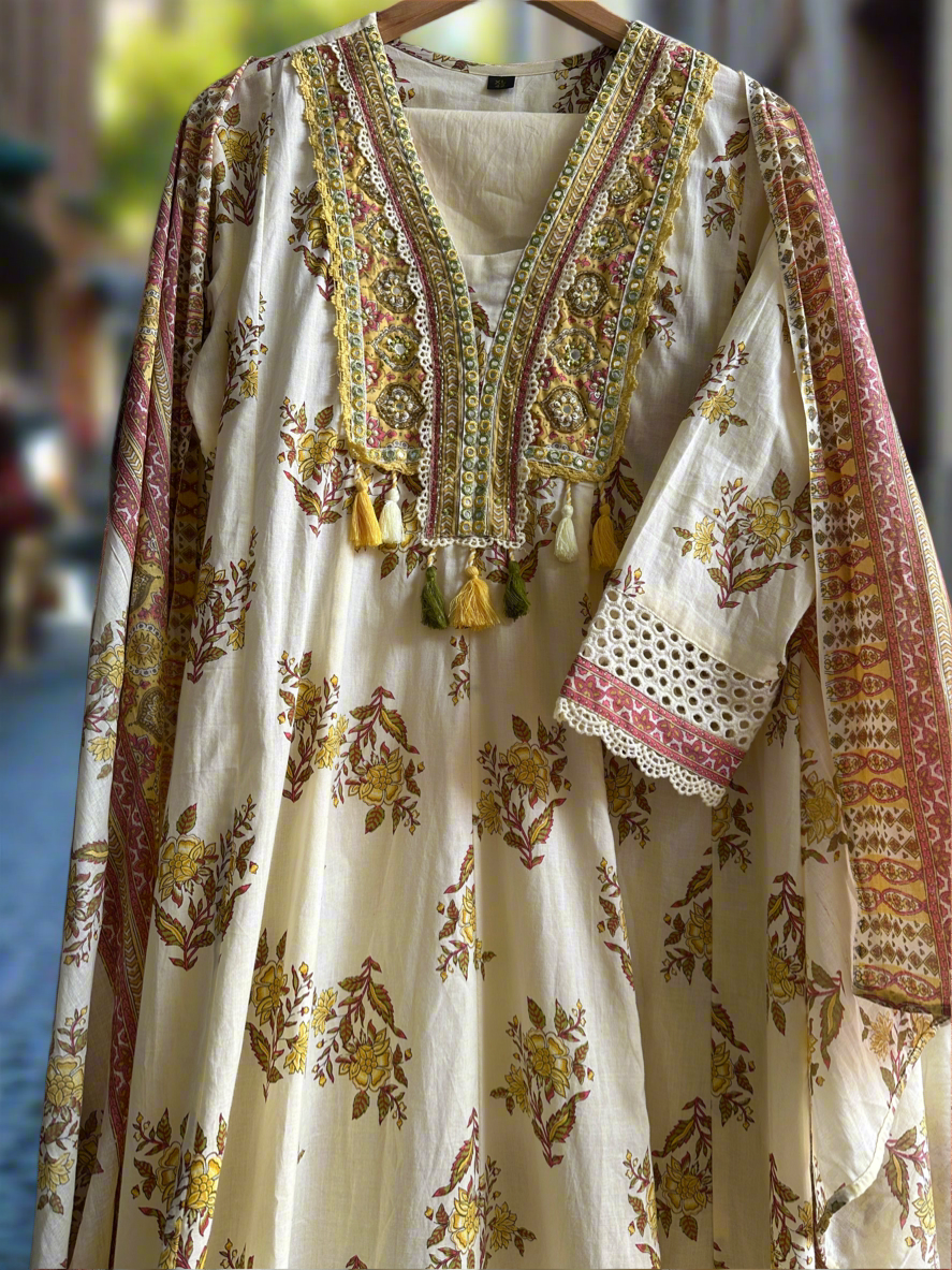 Blossom Bageecha Embroidered Anarkali Set