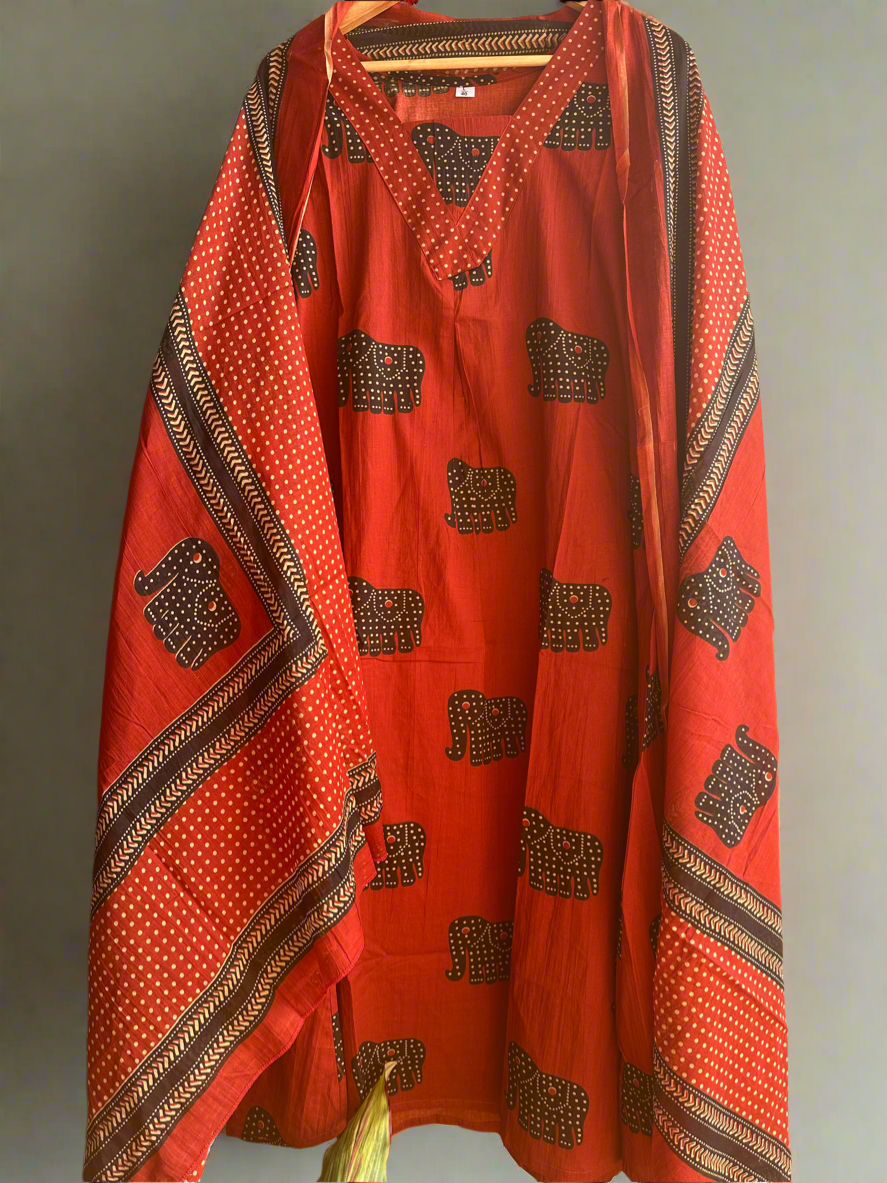 Hathi Haat – Tribal Charm Cotton Suit Set