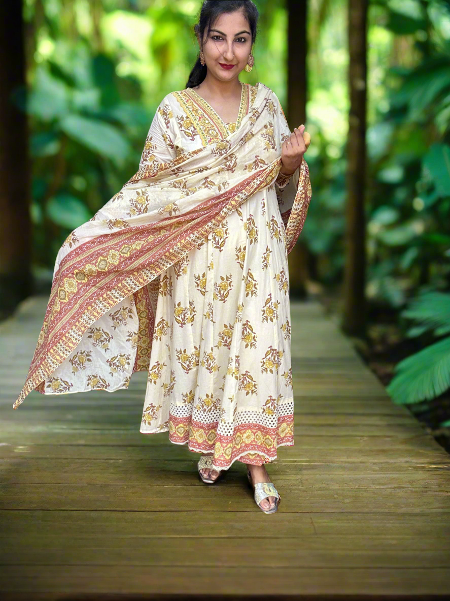 Blossom Bageecha Embroidered Anarkali Set