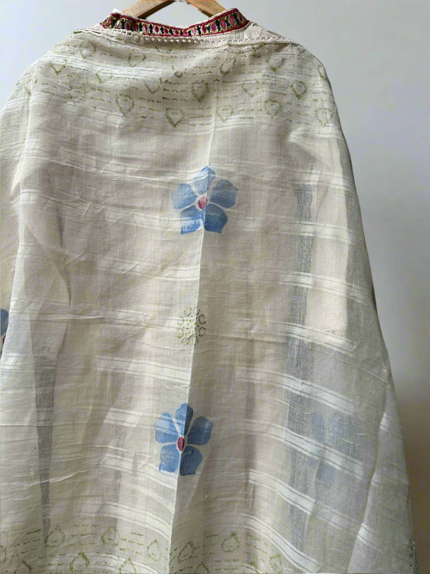 Ivory Bloom Hand-Painted Nyra Cut Suit Set