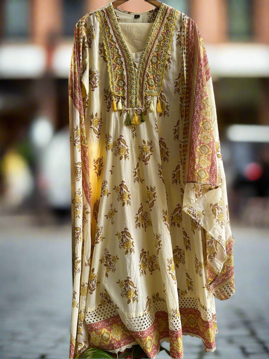 Blossom Bageecha Embroidered Anarkali Set