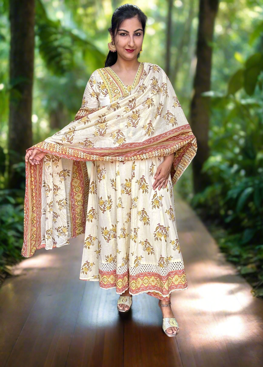Blossom Bageecha Embroidered Anarkali Set