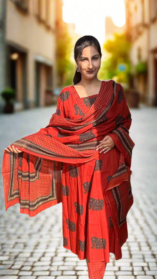 Hathi Haat – Tribal Charm Cotton Suit Set