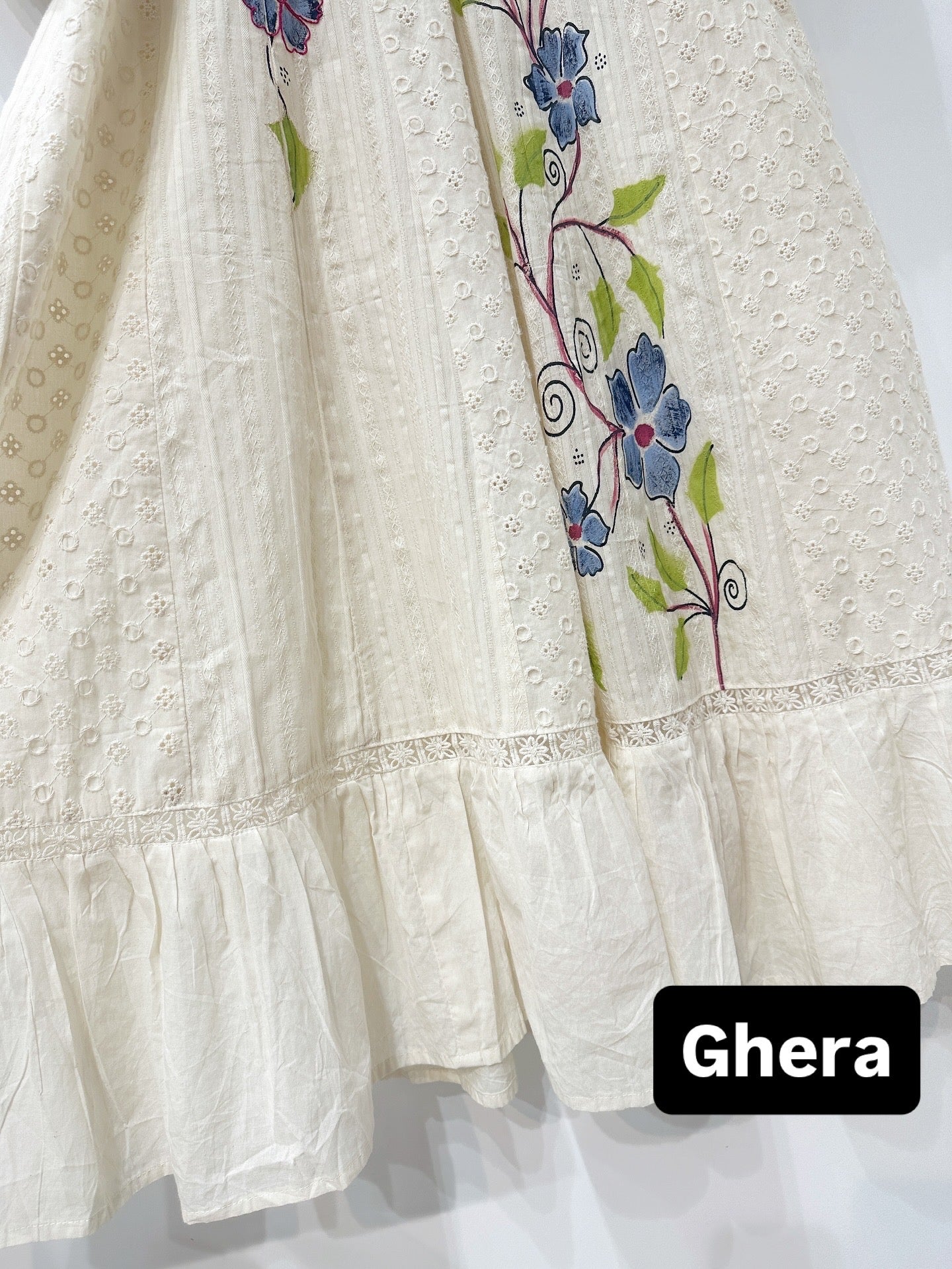 Ivory Bloom Hand-Painted Nyra Cut Suit Set