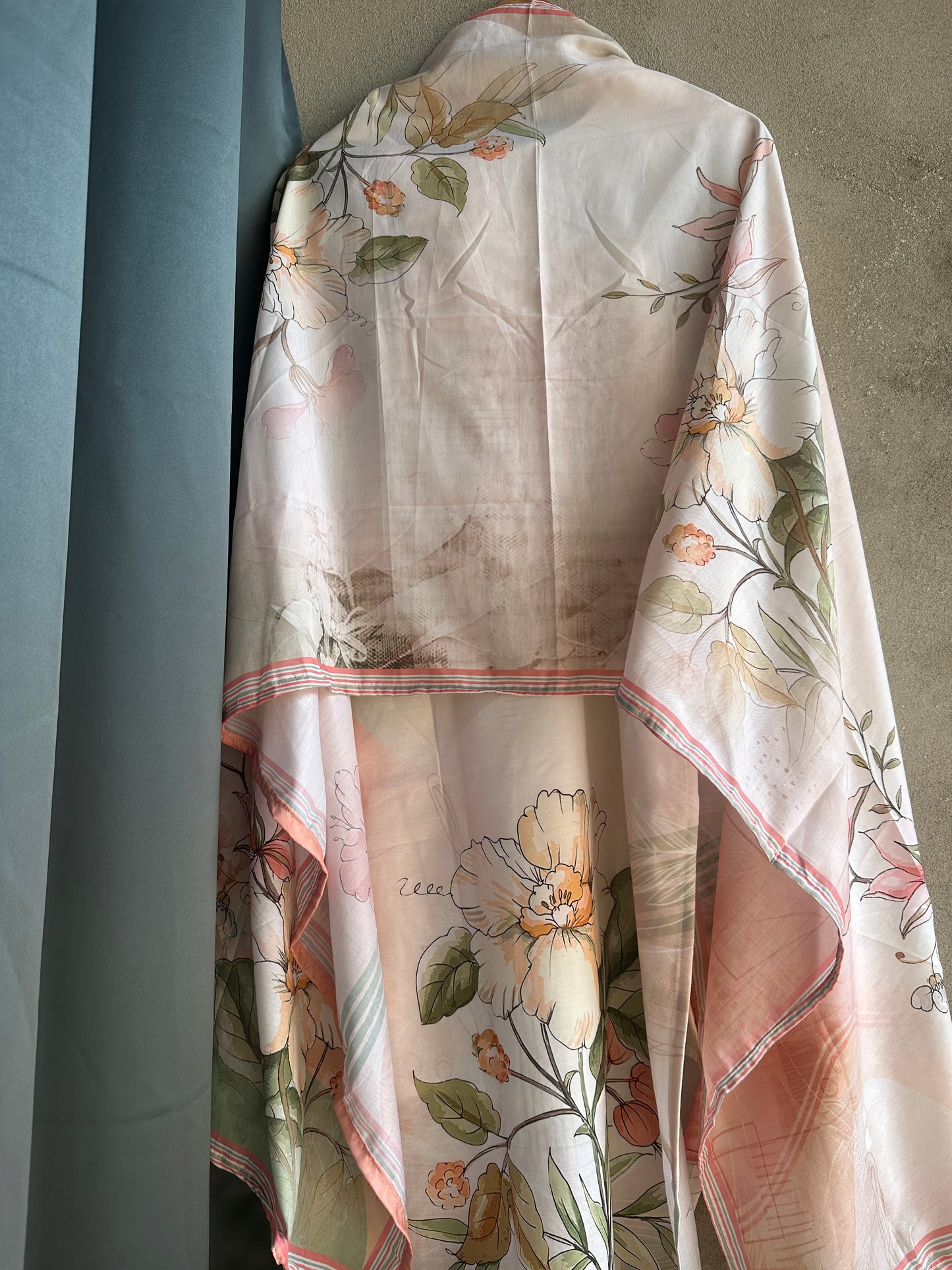 Blush Bloom Embroidered Flex Cotton Suit